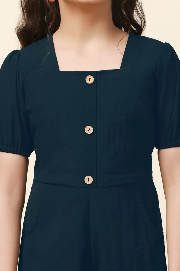 Dark_Blue_Sugarcane_Solid_Ankle_Length_Jumpsuit_For_Girls
