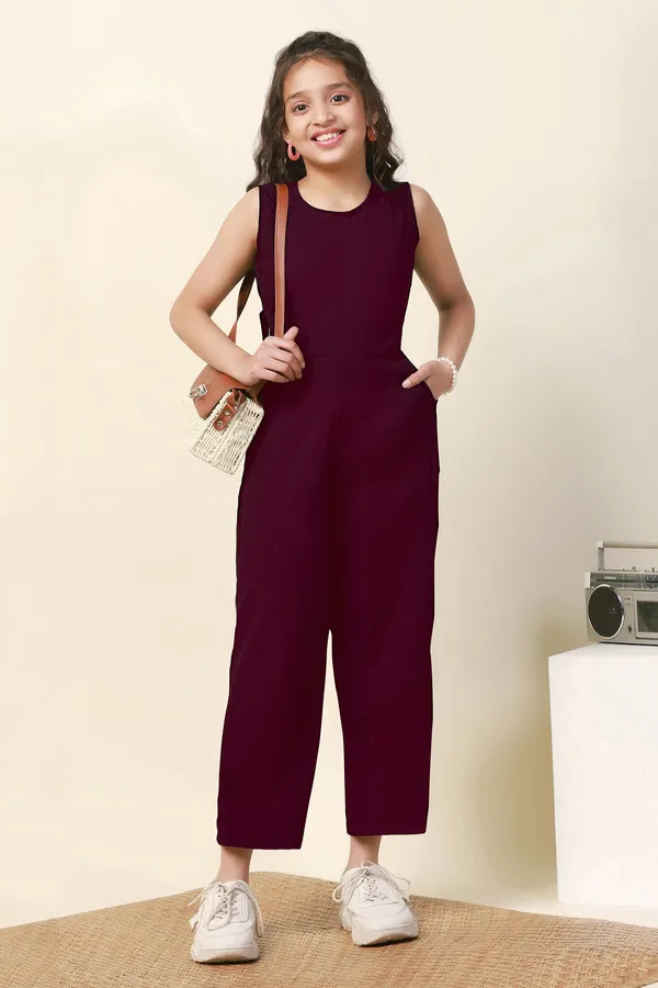 Maroon_Solid_A-Line_Ankle_Length_Jumpsuit_For_Girls