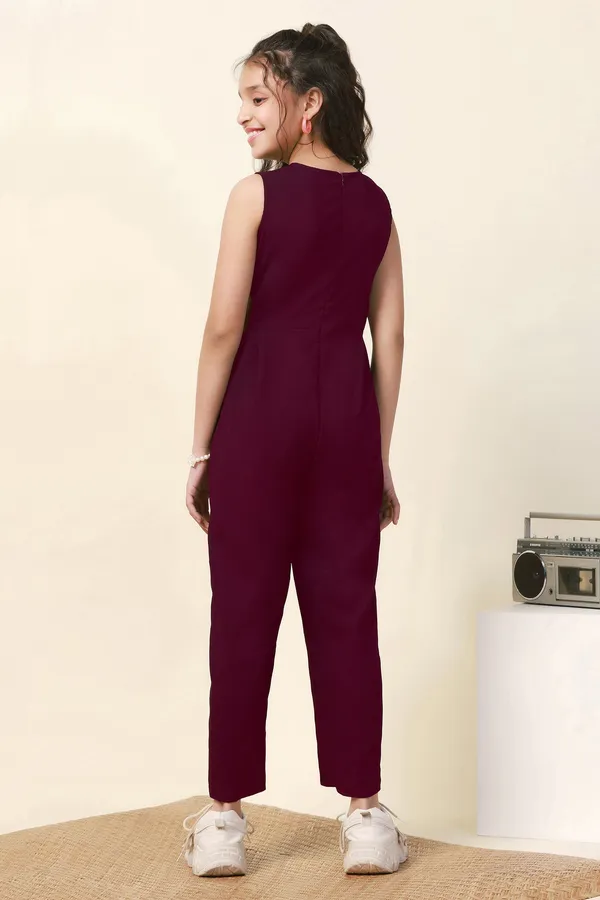 Maroon_Solid_A-Line_Ankle_Length_Jumpsuit_For_Girls