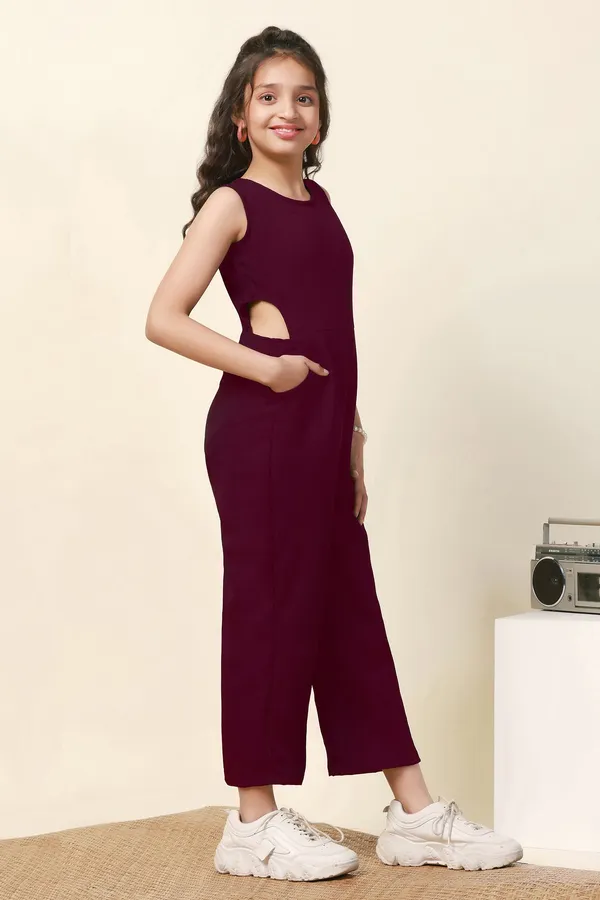 Maroon_Solid_A-Line_Ankle_Length_Jumpsuit_For_Girls