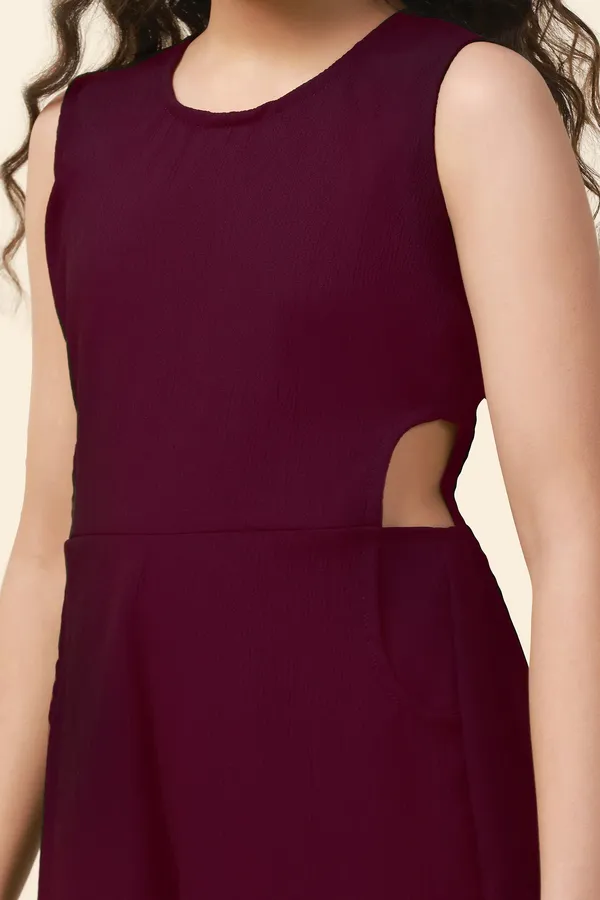 Maroon_Solid_A-Line_Ankle_Length_Jumpsuit_For_Girls
