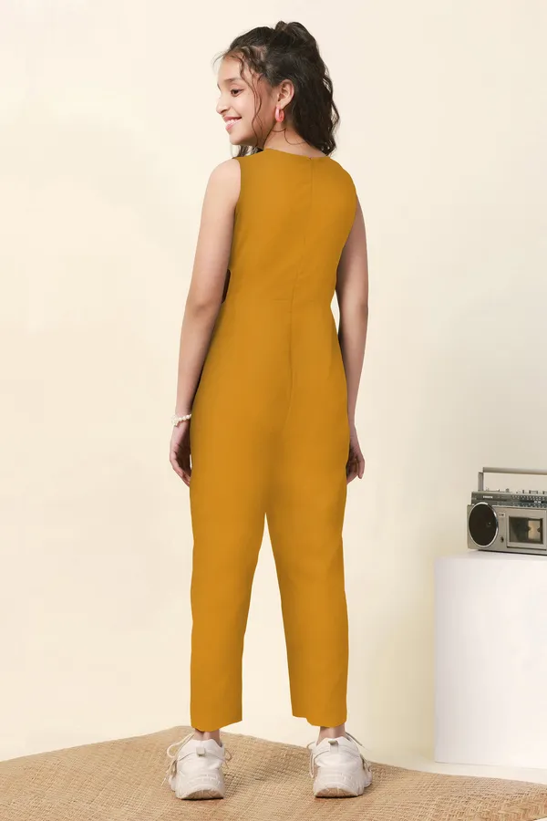 Mustard_Sugarcane_Solid_Ankle_Length_Jumpsuit_For_Girls