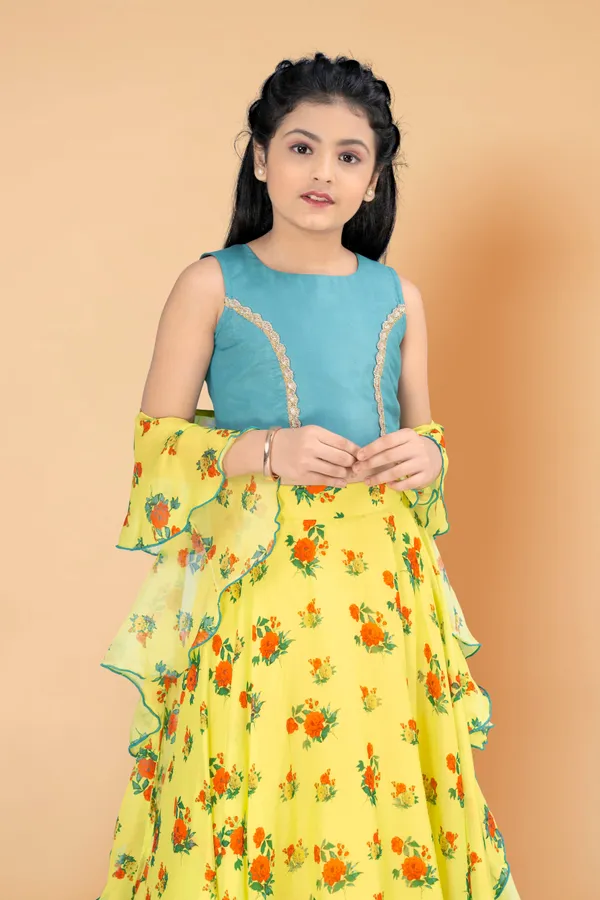 Yellow_Tabby_Silk_Printed_Readymade_Lehenga_Choli_For_Girls