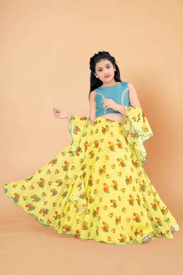 Yellow_Tabby_Silk_Printed_Readymade_Lehenga_Choli_For_Girls