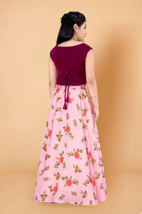 Pink_Tabby_Silk_Printed_Readymade_Lehenga_Choli_For_Girls