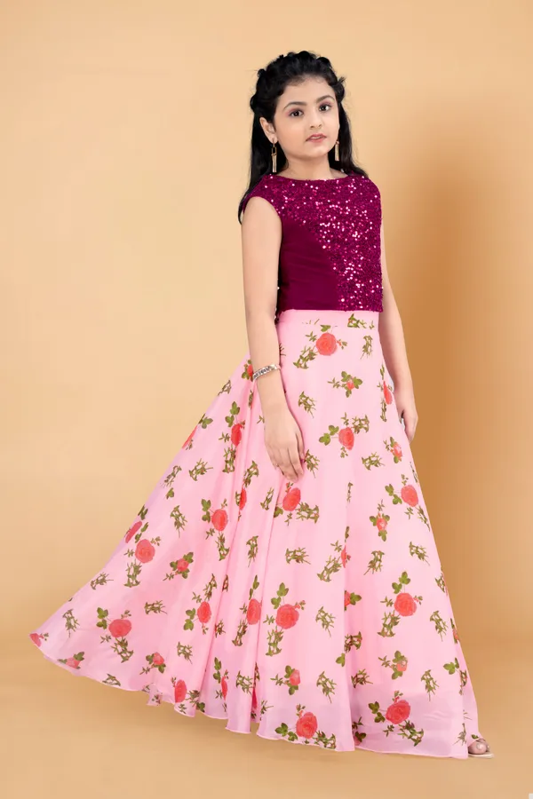 Pink_Tabby_Silk_Printed_Readymade_Lehenga_Choli_For_Girls