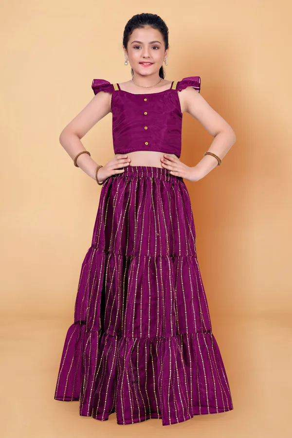 Purple_Organza_Lather_Foil_Printed_Readymade_Lehenga_Choli_For_Girls