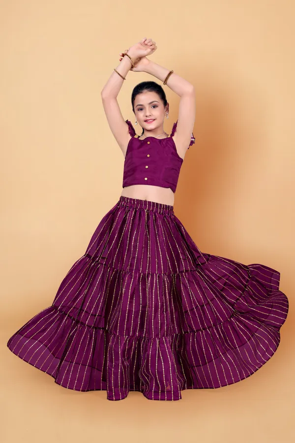 Purple_Organza_Lather_Foil_Printed_Readymade_Lehenga_Choli_For_Girls