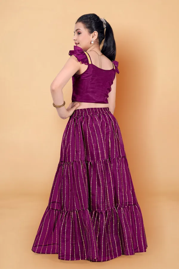 Purple_Organza_Lather_Foil_Printed_Readymade_Lehenga_Choli_For_Girls
