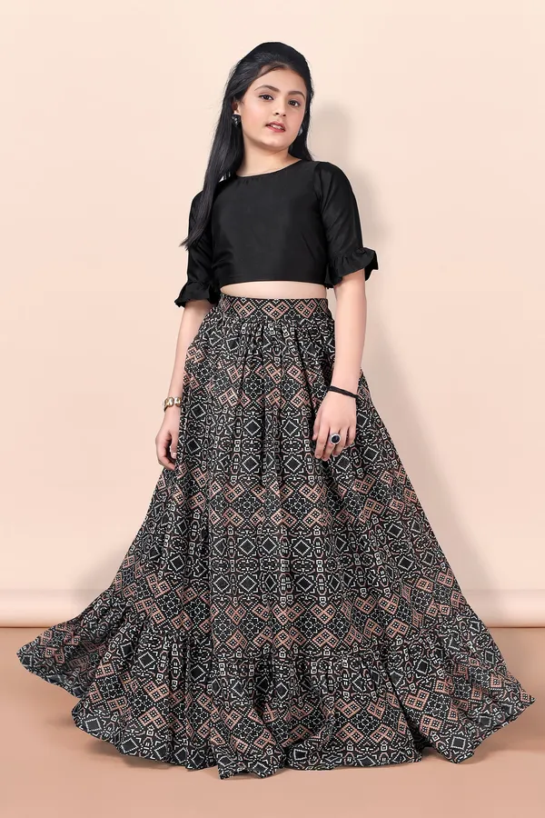 Black_Tabby_Silk_Readymade_Lehenga_Choli_For_Girls