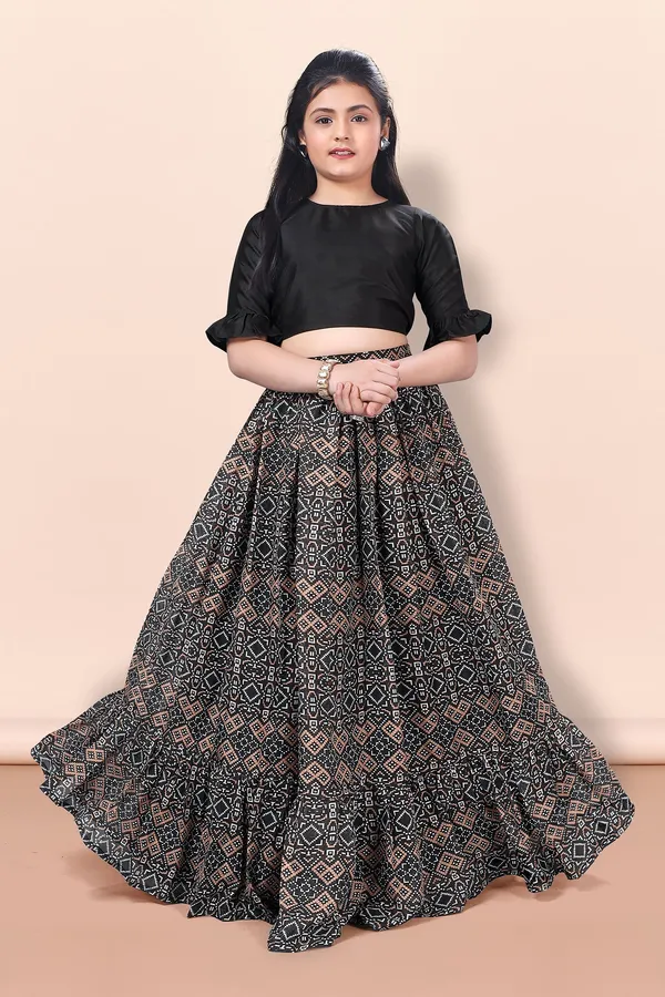 Black_Tabby_Silk_Readymade_Lehenga_Choli_For_Girls