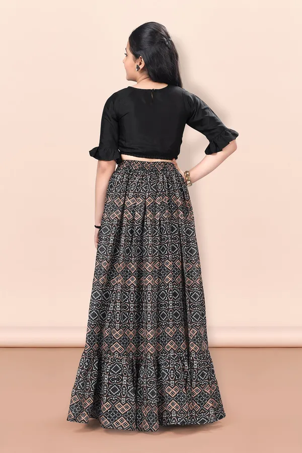 Black_Tabby_Silk_Readymade_Lehenga_Choli_For_Girls