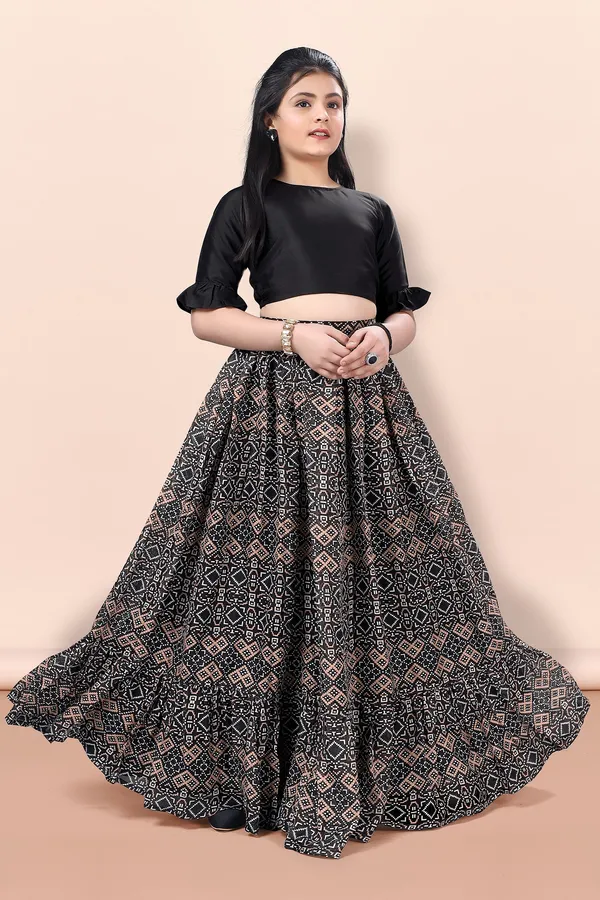 Black_Tabby_Silk_Readymade_Lehenga_Choli_For_Girls