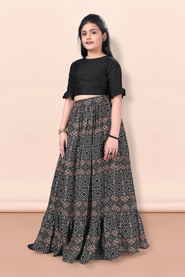 Black_Tabby_Silk_Readymade_Lehenga_Choli_For_Girls