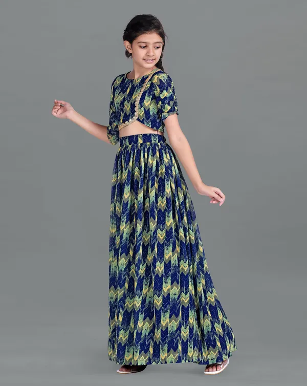 Navy_Blue_Georgette_Printed_Readymade_Lehenga_Choli_Set_For_Girls
