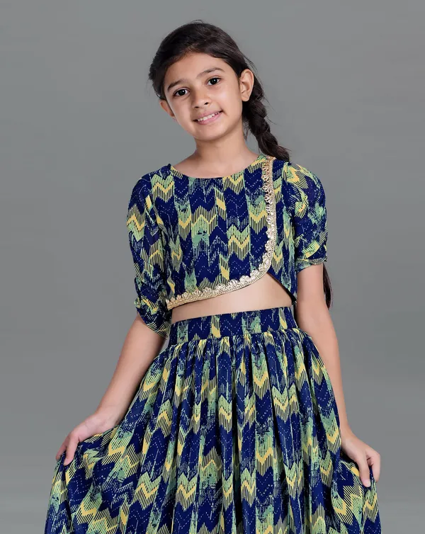 Navy_Blue_Georgette_Printed_Readymade_Lehenga_Choli_Set_For_Girls