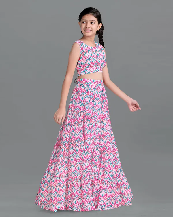 Multi_Georgette_Ready_To_Wear_Lehenga_Choli_For_Girls