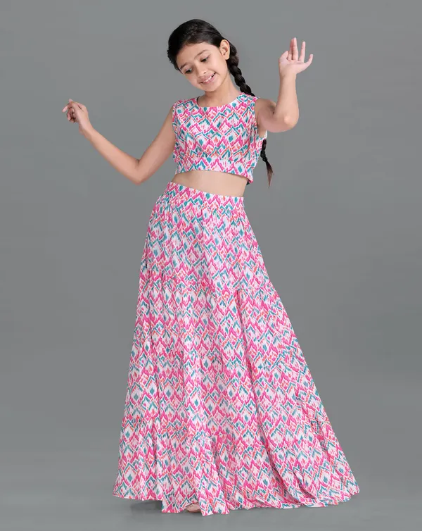Multi_Georgette_Ready_To_Wear_Lehenga_Choli_For_Girls