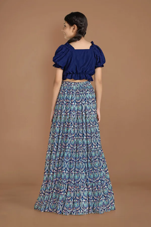 Navy_Blue_Georgette_Readymade_Lehenga_Choli_For_Girls