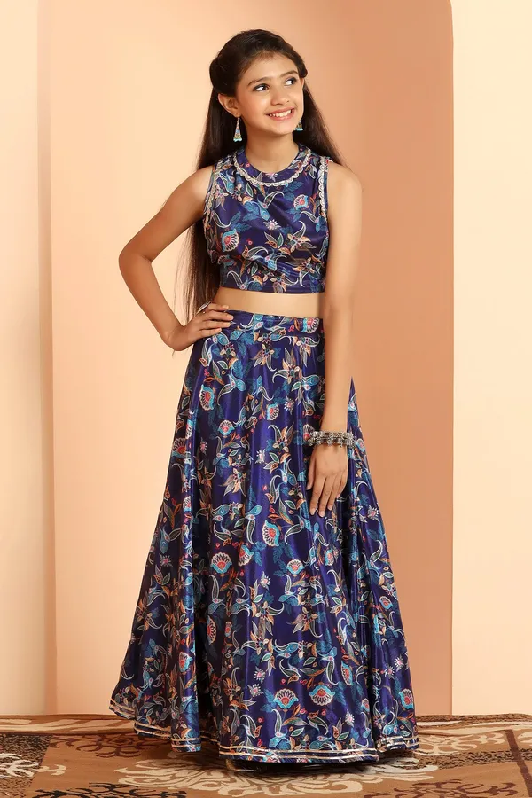Navy_Blue_Chinon_Printed_Lehenga_Choli_Set_For_Girls