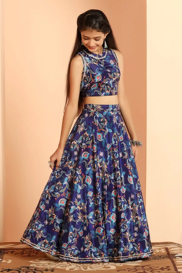 Navy_Blue_Chinon_Printed_Lehenga_Choli_Set_For_Girls