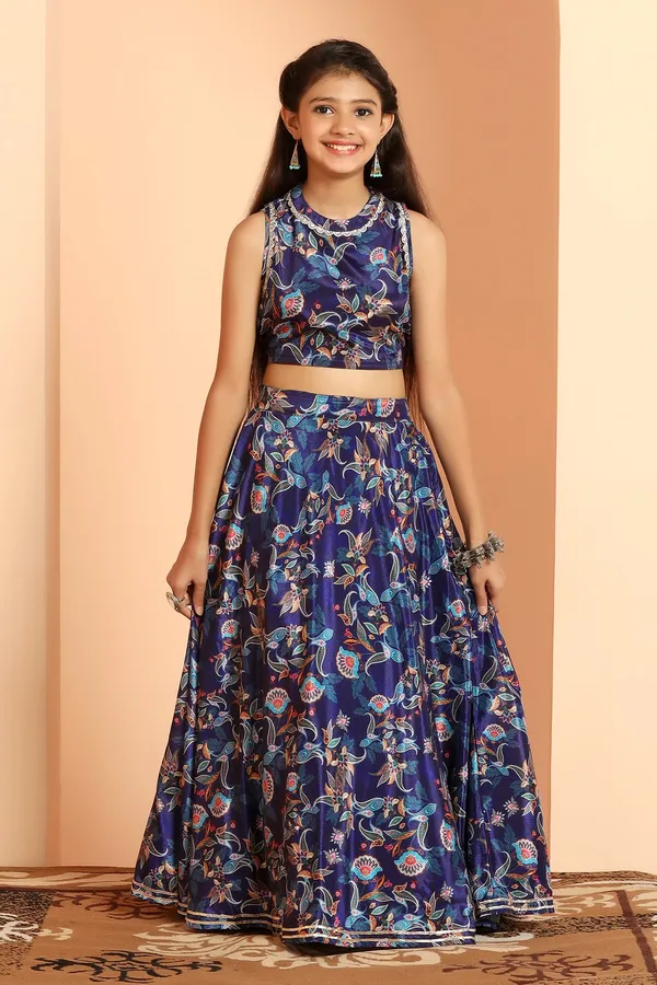 Navy_Blue_Chinon_Printed_Lehenga_Choli_Set_For_Girls