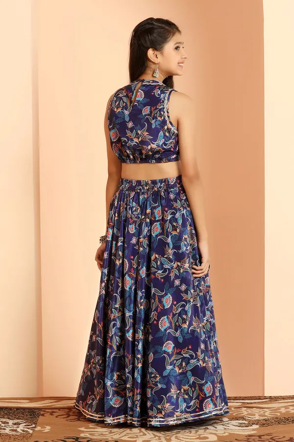 Navy_Blue_Chinon_Printed_Lehenga_Choli_Set_For_Girls