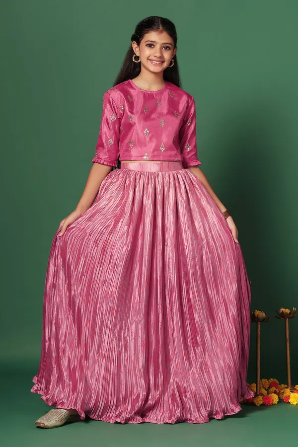 Pink_Chinon_Embroidered_Lehenga_Choli_Set_For_Girls