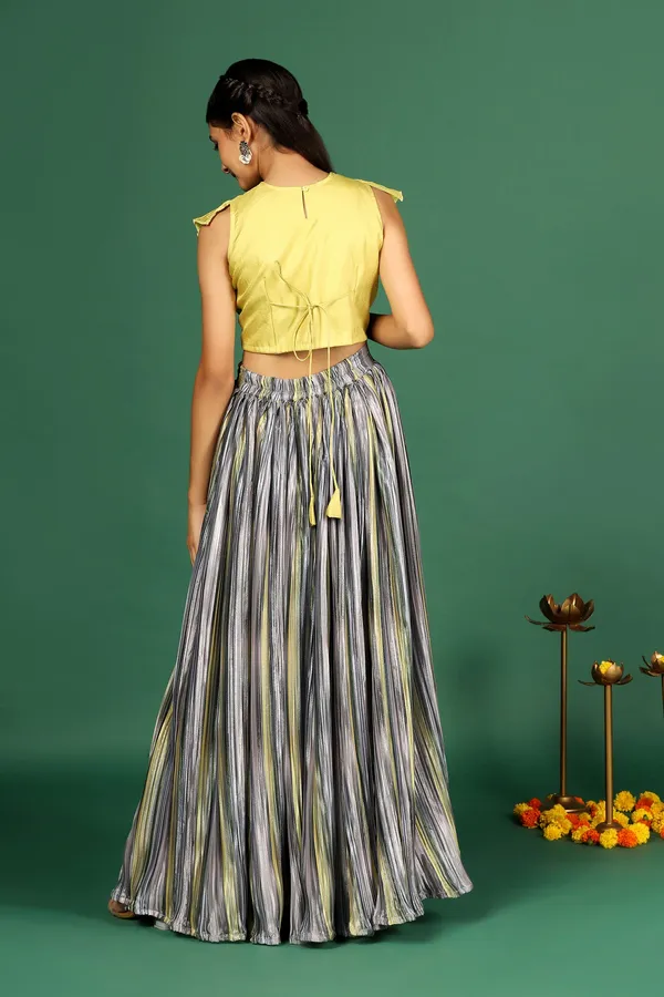 Yellow_Chinon_Embroidered_Lehenga_Choli_Set_For_Girls