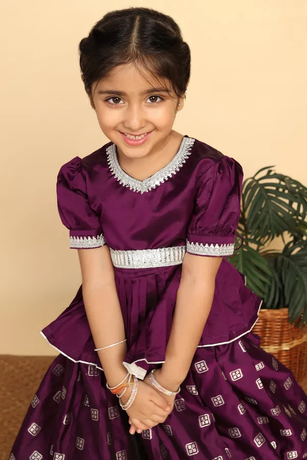 Violet_Jacquard_Work_Embellished_Lehenga_Choli_Set_For_Girls