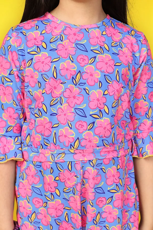 Light_Blue_Floral_Printed_Romper_For_Girls