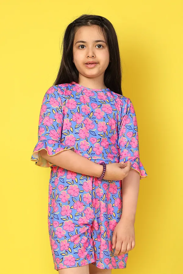 Light_Blue_Floral_Printed_Romper_For_Girls