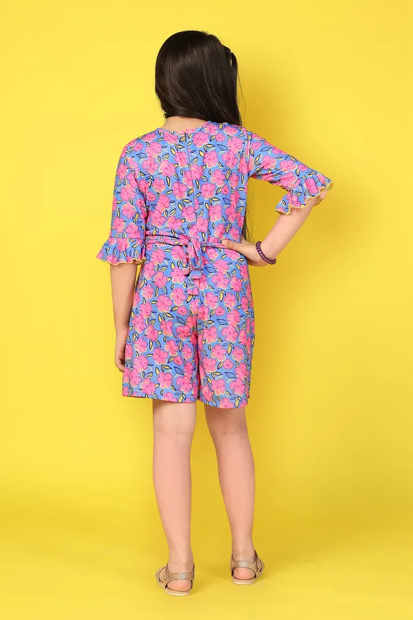 Light_Blue_Floral_Printed_Romper_For_Girls