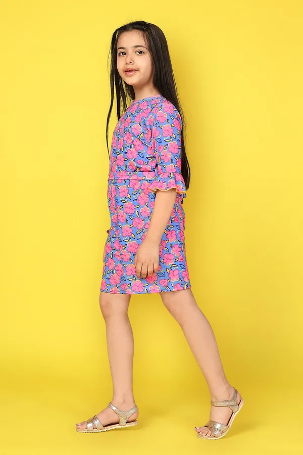 Light_Blue_Floral_Printed_Romper_For_Girls