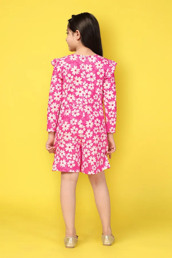 Pink_Above_Knee_Length_Floral_Printed_Romper_For_Girls