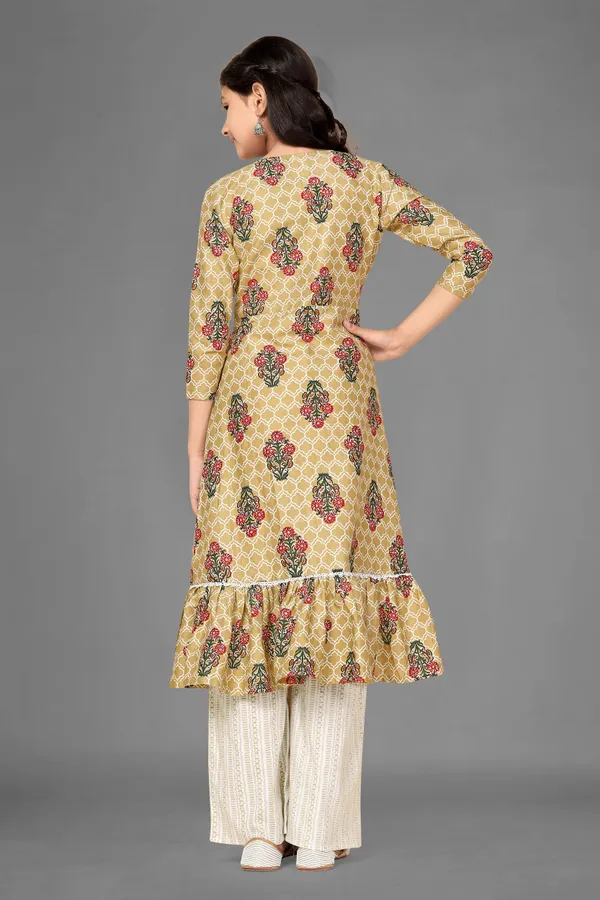 Beige_Floral_Printed_Cotton_Crop_Top,_Palazzo_With_Jacket_Set