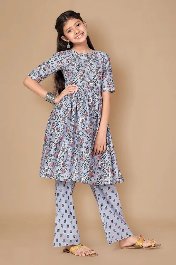 Grey_Floral_Cotton_Kurta_Palazzo_Set