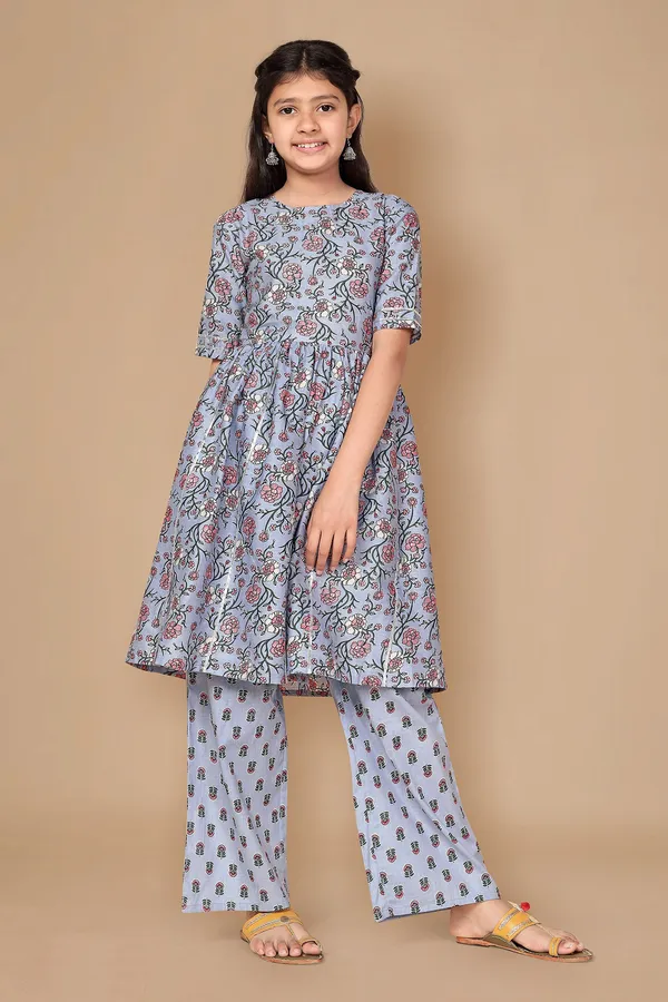 Grey_Floral_Cotton_Kurta_Palazzo_Set