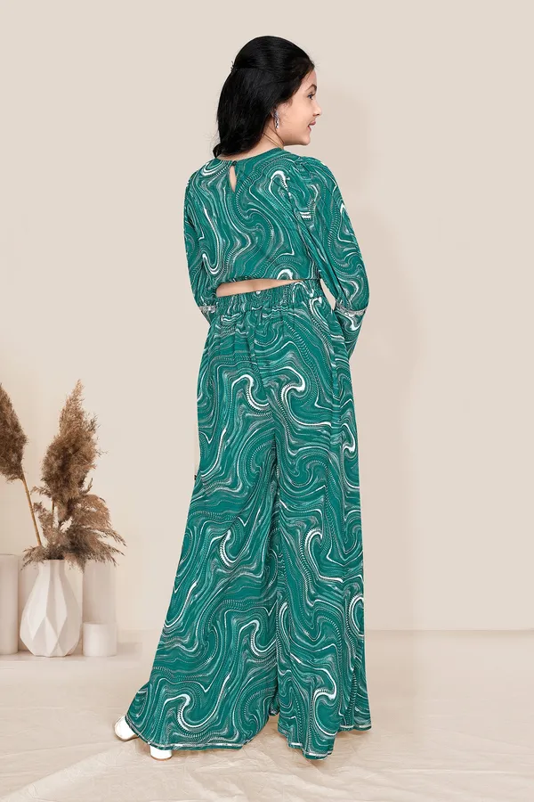 Rama_Green_Georgette_Crop_Top_And_Palazoo_Set_For_Girls