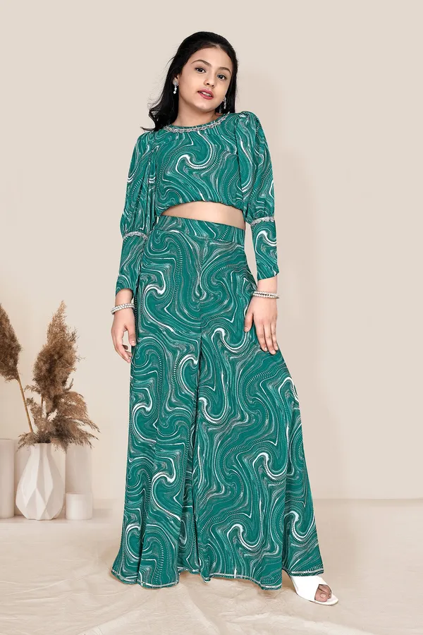 Rama_Green_Georgette_Crop_Top_And_Palazoo_Set_For_Girls