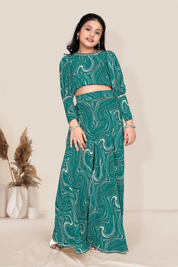 Rama_Green_Georgette_Crop_Top_And_Palazoo_Set_For_Girls