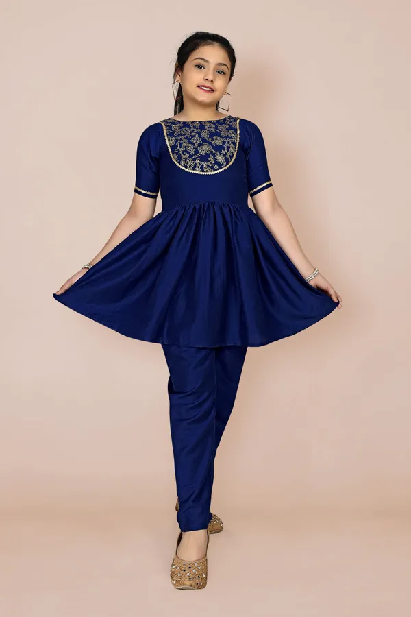 Navy_Blue_Chinnon_Foil_Printed_Top_And_Pant_Set_For_Girls