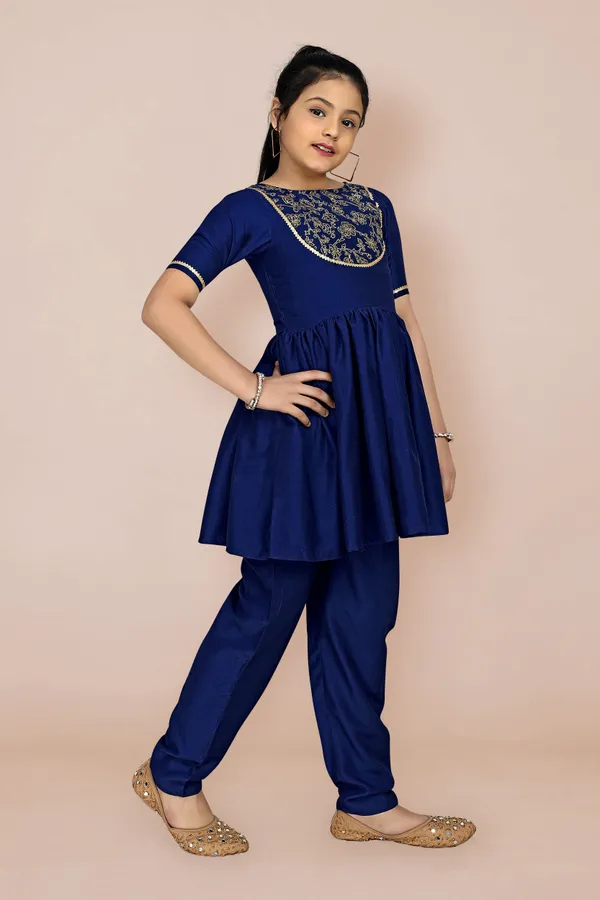 Navy_Blue_Chinnon_Foil_Printed_Top_And_Pant_Set_For_Girls