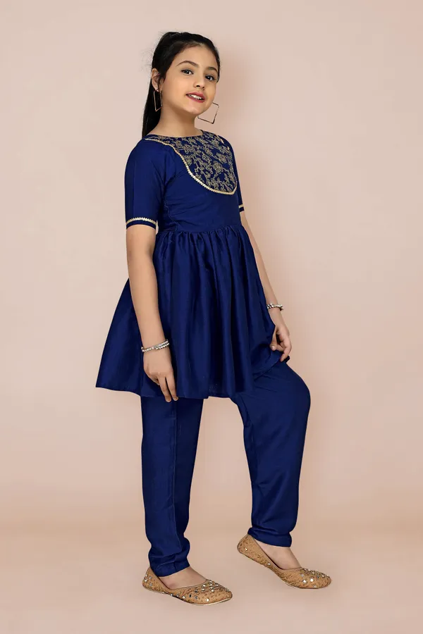 Navy_Blue_Chinnon_Foil_Printed_Top_And_Pant_Set_For_Girls