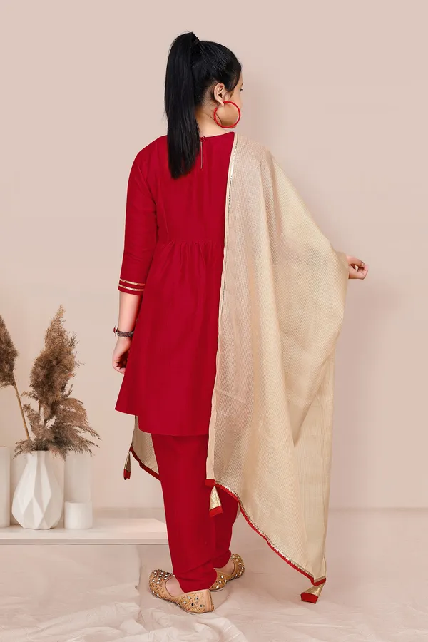 Chinnon_Foil_Printed_Kurta_Pant_And_Dupatta_Set