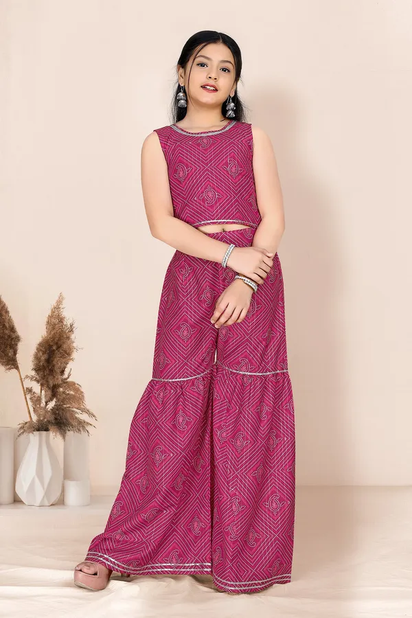 Pink_Polyester_Blend_Crop_Top_And_Sharara_Set_For_Girls
