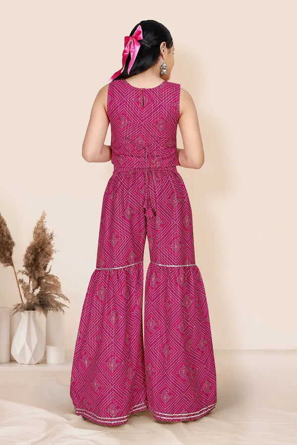 Pink_Polyester_Blend_Crop_Top_And_Sharara_Set_For_Girls
