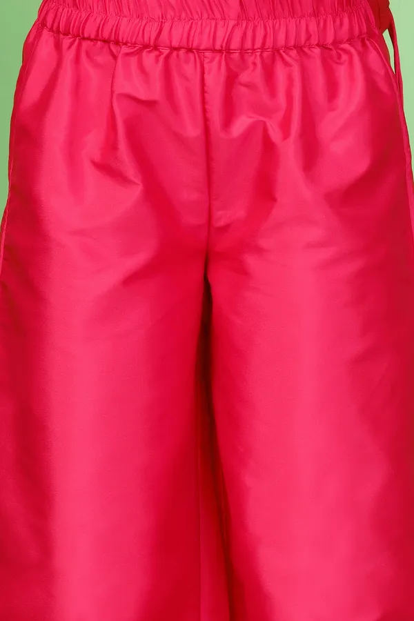 Red_Taffeta_Printed_Kurta_And_Palazzo_Set