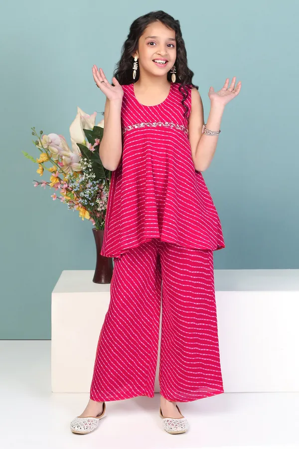 Rani_Georgette_Leheriya_Printed_Kurta_With_Palazzo_Set