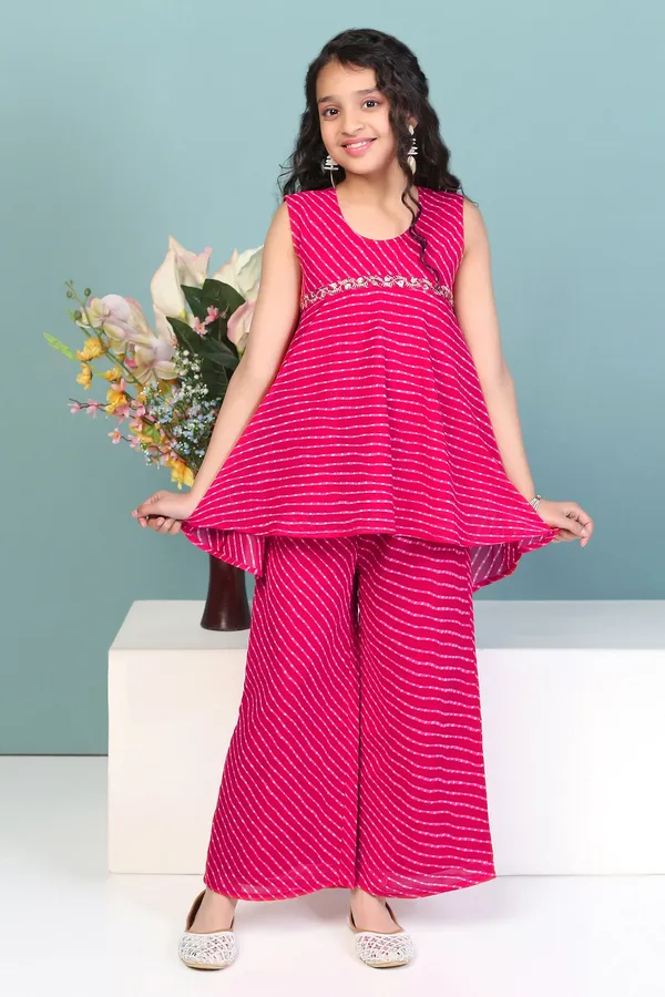 Rani_Georgette_Leheriya_Printed_Kurta_With_Palazzo_Set